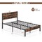 Platform Bed Frame with High Headboard and Mute Bar Perfect for Dorms or Kids